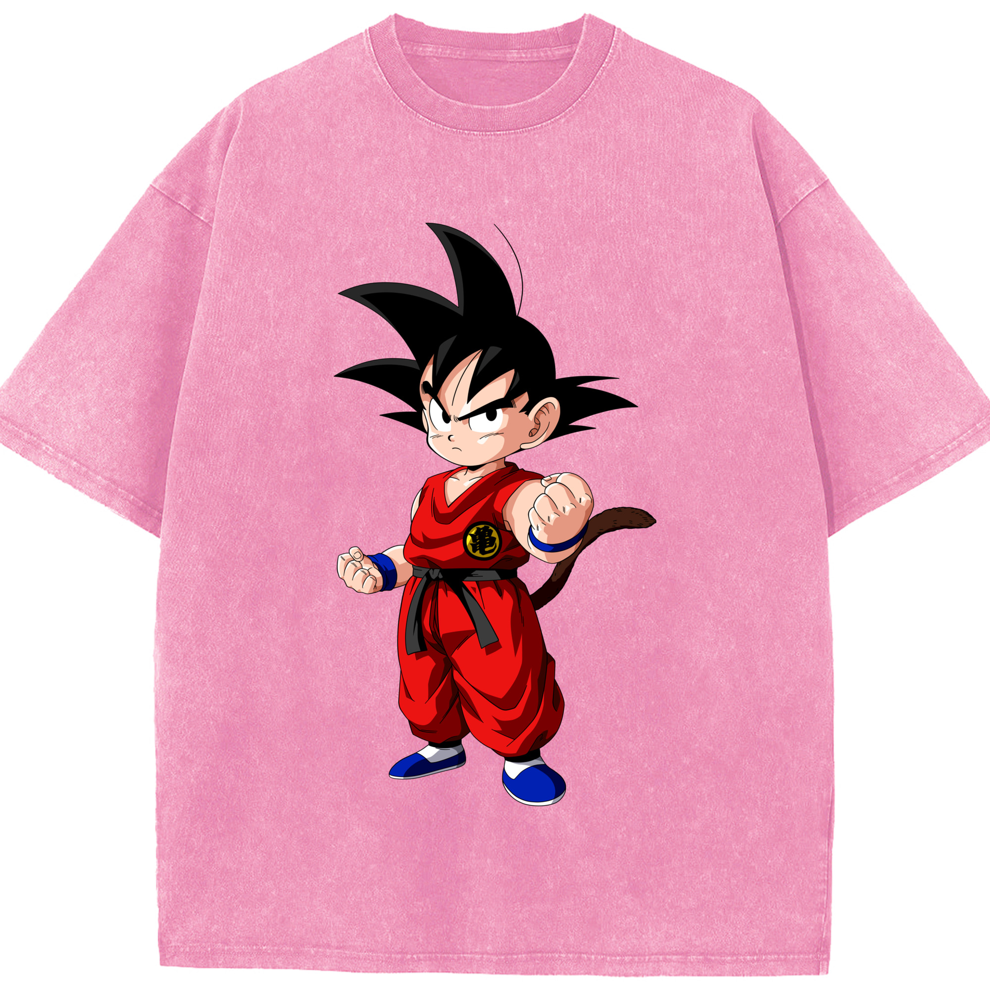 （画像用） ドラゴンボール 孫悟空（そん ごくう）Son Goku カカロット DRAGON BALL Kakarotto 綿100% ヴィンテージ風 半袖Tシャツ（フロントプリント）